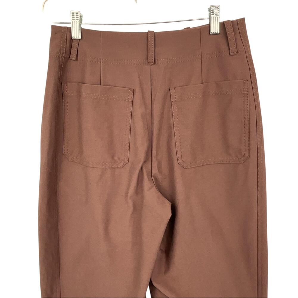 Athleta Skyline High Rise Barrel Leg Pants Womens 6 Tall Mineral Brown Pockets - Picture 4 of 11